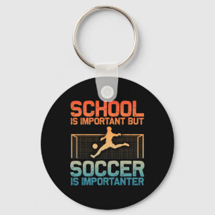 Chaveiro Arte engraçada de futebol para meninos meninas hom