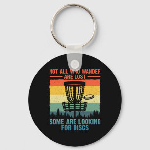 Chaveiro Arte engraçada de golfe de disco para homens e mul
