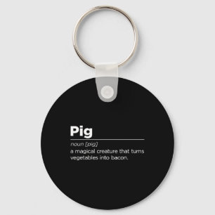 Chaveiro Arte Engraçada De Porco Bacon Para Homens Churrasc