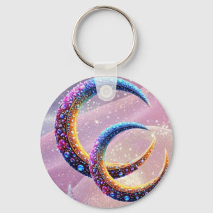 Chaveiro Arte Fantasia da Lua Crescente   pulseira personal