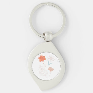 Chaveiro Arte Floral Minimalista