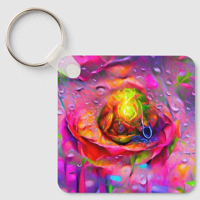 Chaveiro Arte Floral Surreal (Frente)