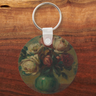 Chaveiro Arte Floral Vintage Rosa Cottagecore Renoir