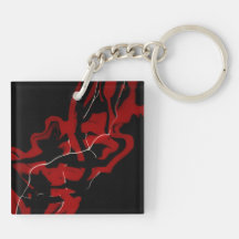 Arte Fluida Abstrata Vermelha de Sonhos e Pesadelo