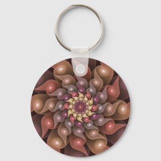 Chaveiro Arte fractal abstrata moderna flor brilhante surre