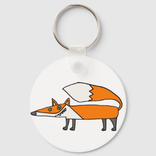 Chaveiro Arte Funky engraçada do Fox vermelho
