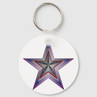 Chaveiro arte geométrica abstrato estrela