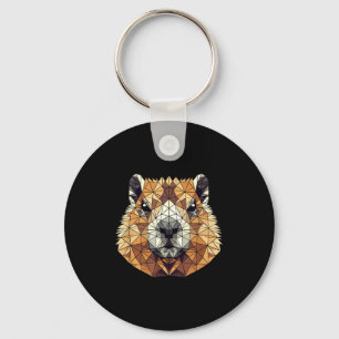Chaveiro Arte Geométrica Marmota Marmotas