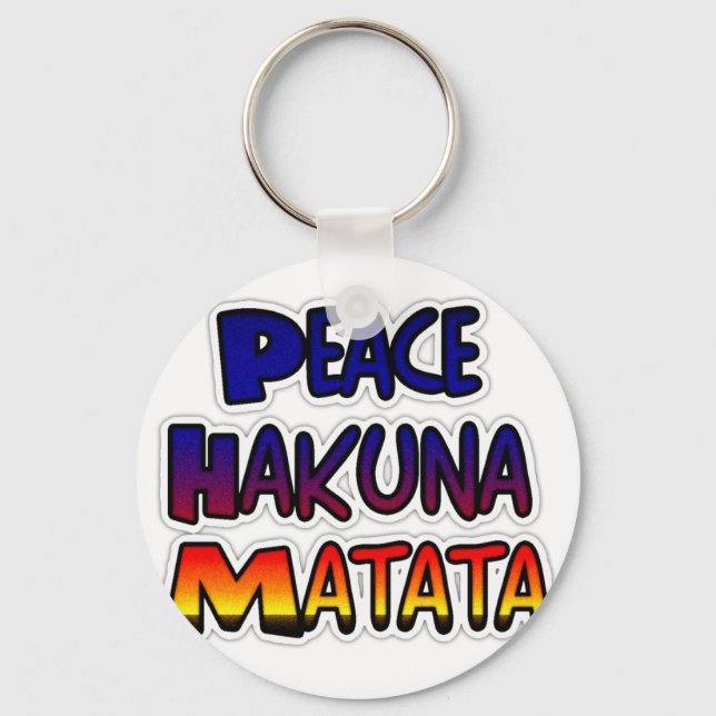 Chaveiro Arte Gradiente da Paz de Hakuna Matata (Frente)