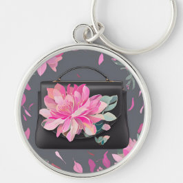 Chaveiro Arte IA de Rosas em chamas