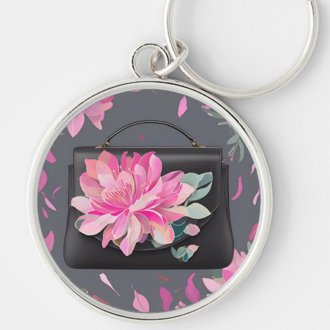 Chaveiro Arte IA de Rosas em chamas (Frente)