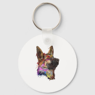 Chaveiro Arte inicial do german shepherd