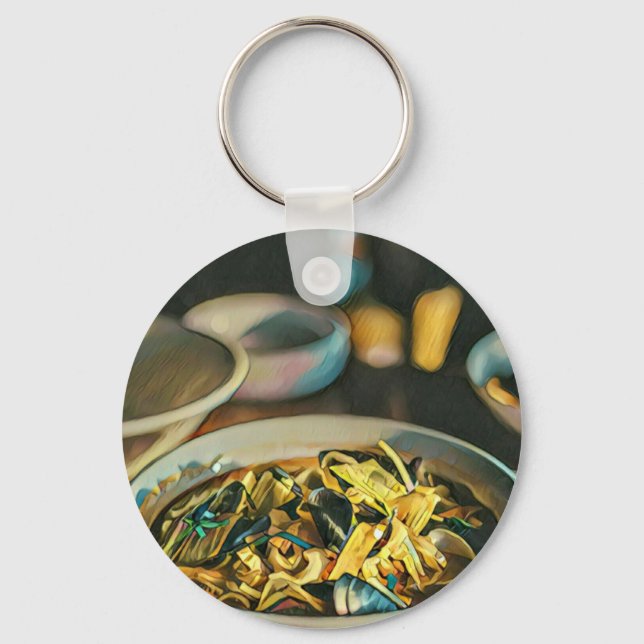Chaveiro Arte Japonesa Para Amantes De Comida (Frente)