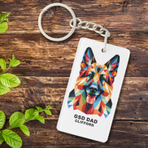Arte Low Poly Personalizada de Papai Cachorro Past