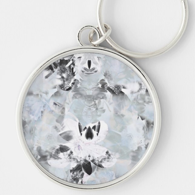 Chaveiro Arte moderna abstrato, branca e negra (Frente)