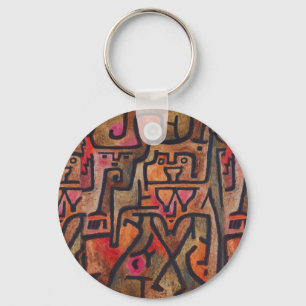 Chaveiro Arte Moderna Expressionista Abstrata da Floresta d