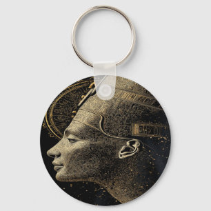 Chaveiro Arte Moderna Silhueta de Nefertiti