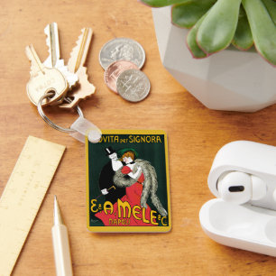 Chaveiro Arte Nova Antiga, Moda Italiana Amor Romance