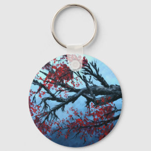 Chaveiro arte oriental da árvore japonesa da flor da flor