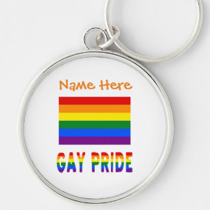 Chaveiro Arte Personalizada Gay Pride LGBTQ Arco-íris Metál