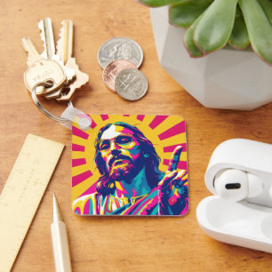 Chaveiro Arte Pop Jesus Legal