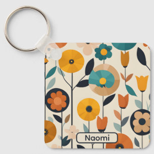 Chaveiro Arte Pop MCM Flores Coloridas