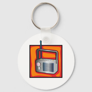 Chaveiro Arte Pop Retro dos Anos 80 Rádio Vibrante Vintage