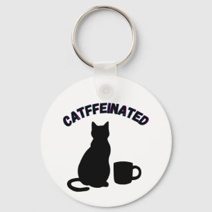 Chaveiro Arte Preta e Branca de Sombras de Café