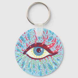 Chaveiro Arte Psicodélica Trippy Eye