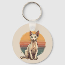 Arte Retro de Gata Sphynx Mãe Vintage
