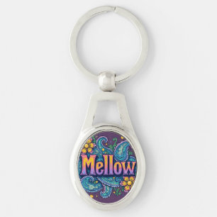 Chaveiro Arte Retro Hippie "Mellow" Groovy Psicodélico