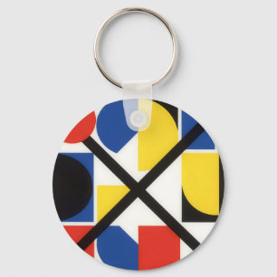 Chaveiro Arte Suprematista Geométrico Bauhaus Ousado