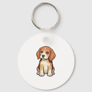 Chaveiro Arte Vetorial de Cachorrinho Beagle com Gravura An