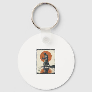 Chaveiro Arte Vetorial de Reflexo do Pôr do Sol da Figura A