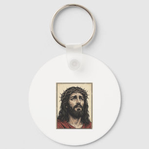 Chaveiro Arte vetorial de retrato religioso da coroa de esp