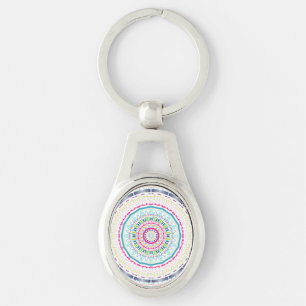 Chaveiro Arte Vibrante e Colorida de Mandala