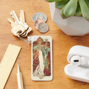 Chaveiro Arte Vintage Art Nouveau, Champanhe por Alphonse M