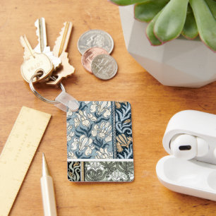 Chaveiro Arte Vintage Art Nouveau, Flores de Íris de Jardim