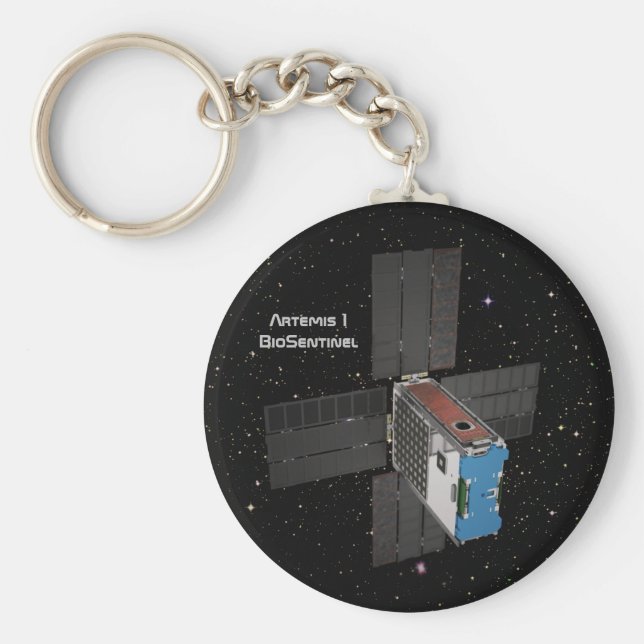 Chaveiro Artemis BioSentinel CubeSat (Frente)