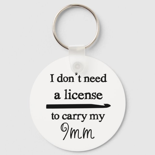 Chaveiro Artesanatos de Licença Crochet Hook (Frente)