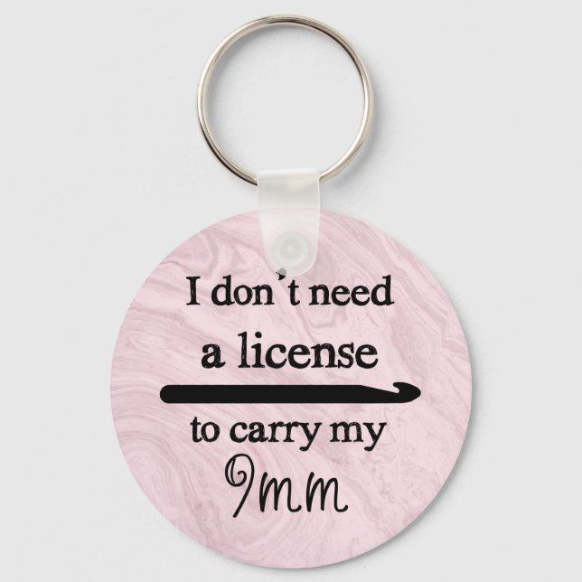 Chaveiro Artesanatos de Licença de Gancho Crochet Marble Ro (Frente)