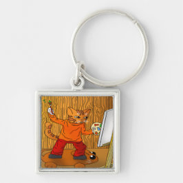 Chaveiro Artista Painter Cat