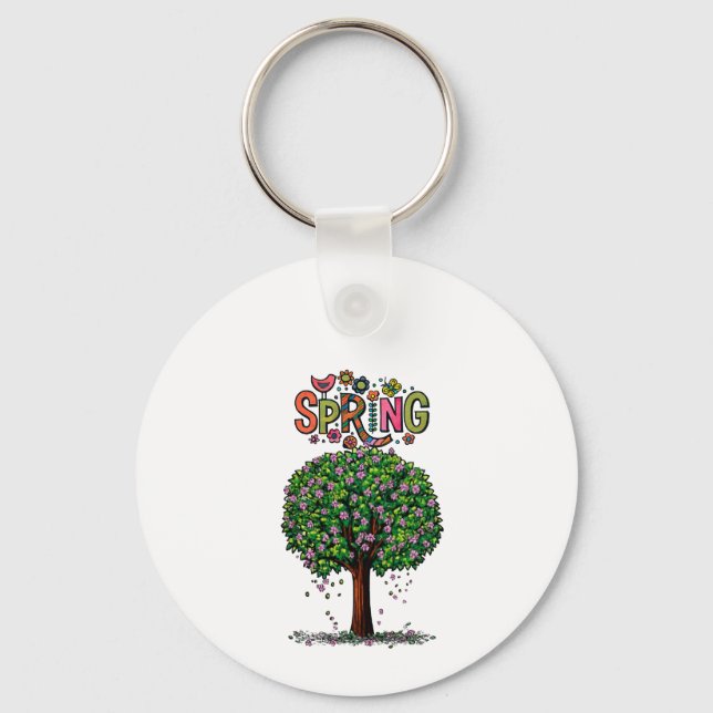 Chaveiro Artistic Spring Blossom Tree Graphic  (Frente)