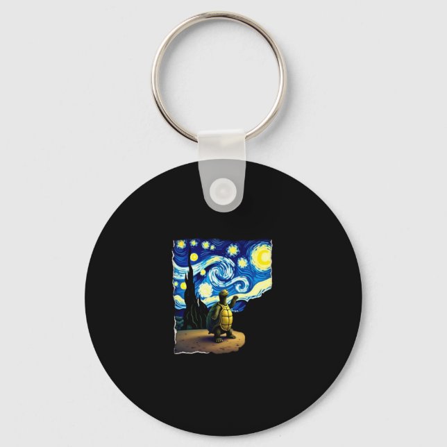 Chaveiro Artistic Turtle Shirt  Starry Night Turtle (4) (Frente)