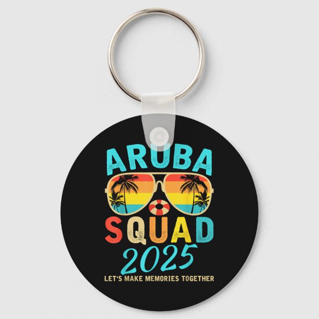 Chaveiro Aruba Squad 2025 Vacation Friends Family Matching  (Frente)