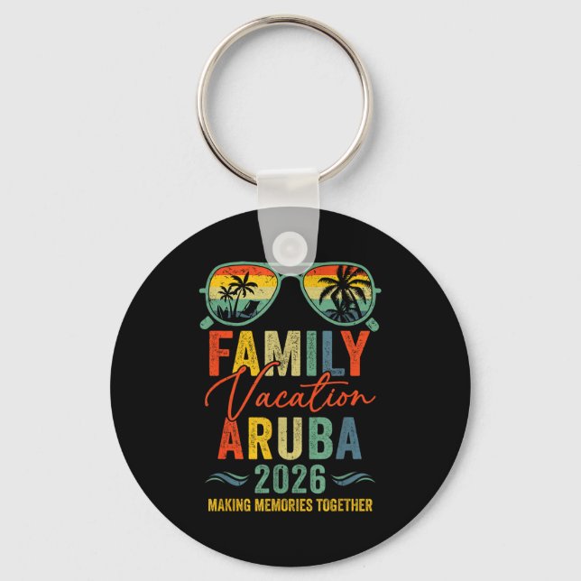 Chaveiro Aruba Vacation 2026 Matching Family Group Summer  (Frente)