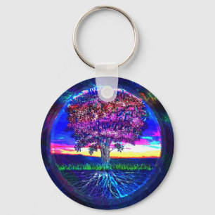 Chaveiro Árvore Azul da Vida