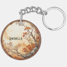 Árvore com flores laranja Galho Coroa Folhas