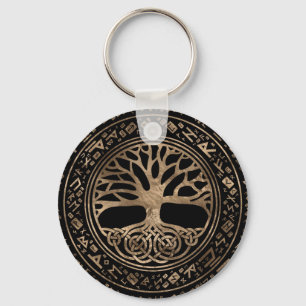 Chaveiro Árvore da vida - Padrão Runic de Yggdrasil