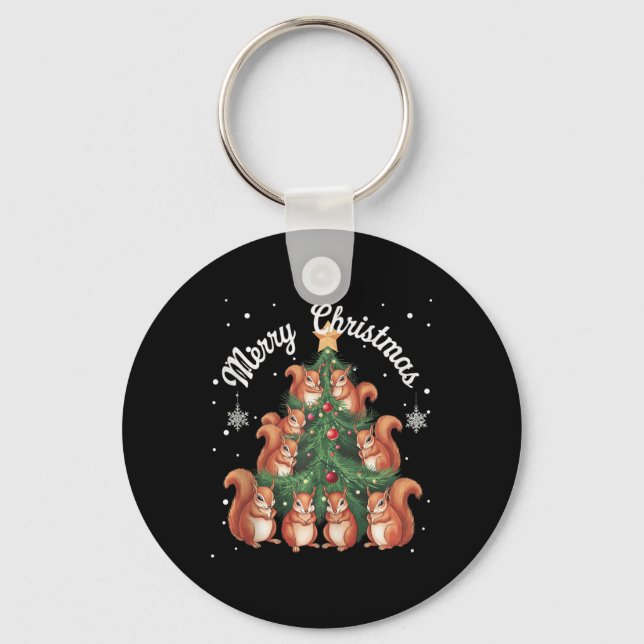 Chaveiro Árvore de Árvore de Esquilo do Quirrel Xmas até (Frente)